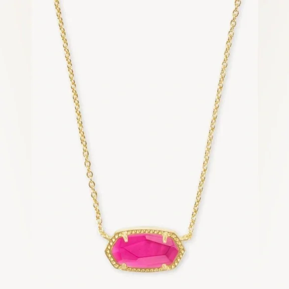 NWT Elisa gold pendant necklace in Azalea illusion - Picture 1 of 2